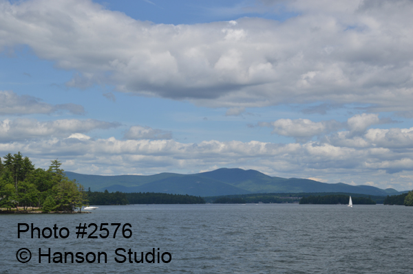 Lake Winnipesaukee, NH - Mountains and Clouds over Lake Winnipesaukee - Near